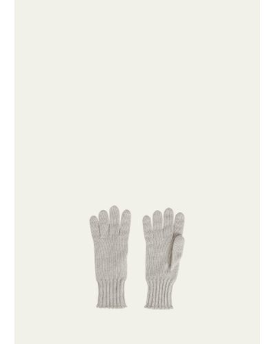 Loro Piana Alpine Baby Cashmere Gloves - White