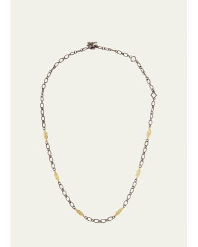 Armenta Old World Two-tone Scroll Necklace - Natural
