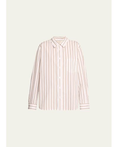 WE-AR4 Inside Out Striped Shirt - Natural