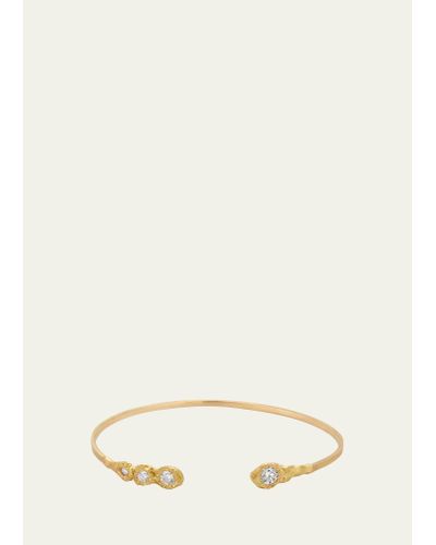 Elhanati 18k Yellow Gold Flavia Diamond Cuff Bracelet - Natural