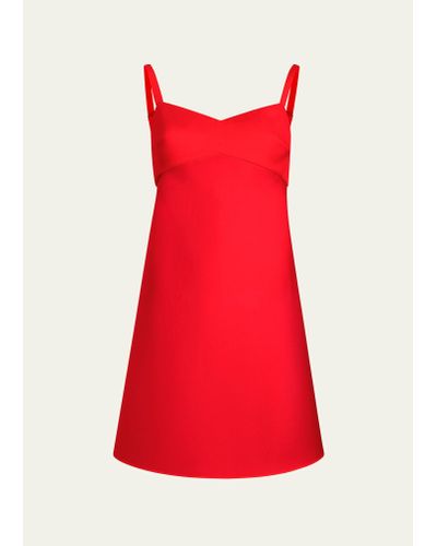 Khaite Eli Mini Silk Dress - Red