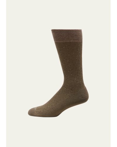 Marcoliani Tweed Mid-calf Socks - Natural