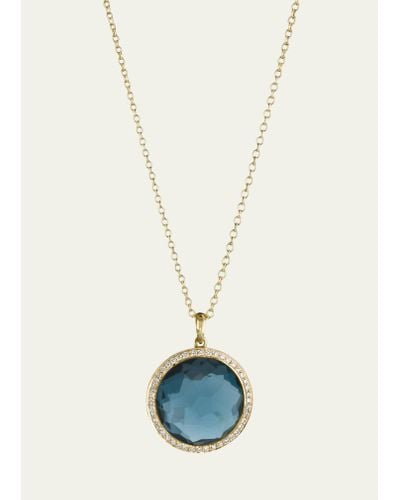 Ippolita Small Pendant Necklace In 18k Gold With Diamonds - White