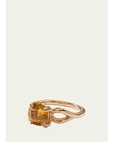 Nak Armstrong 20k Rose Gold Languid Solitaire Ring With Sphene - Natural