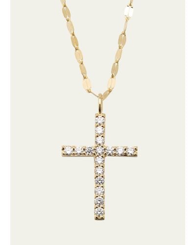 Lana Jewelry 14k Yellow Gold Flawless Everyday Diamond Cross Necklace - Natural