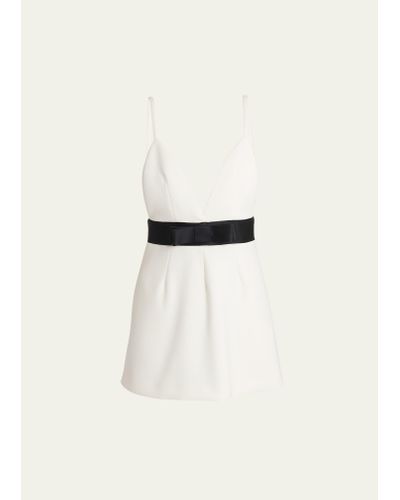 Dolce & Gabbana Lana Mini Dress With Bow Waist - Natural