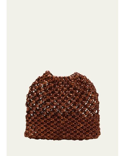 Ulla Johnson Tulia Knotted Leather Crossbody Bag - Brown
