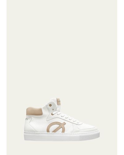 Loci Eleven Colorblock High-top Court Sneakers - Made With Recycled Nylon - Natural