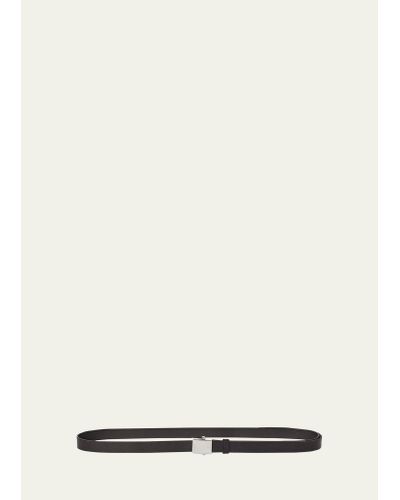 The Row Brian Leather Belt - Natural