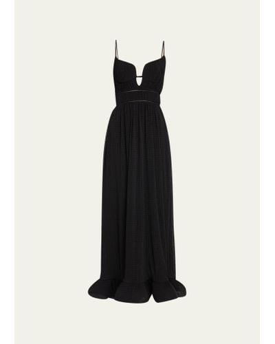 Jonathan Simkhai Maude Bustier Overlay Gown - Black