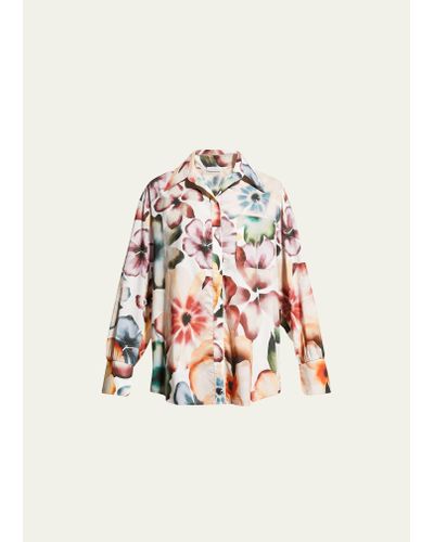 Andine Essen Oversized Floral-print Sleep Shirt - Multicolor