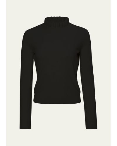 Altuzarra Circo Ruffle-neck Cashmere Sweater - Black