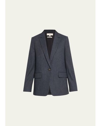 Vince Blue Striped Seersucker Blazer – Cueva