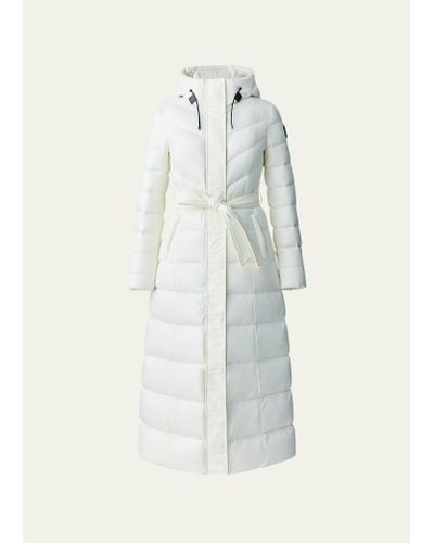Mackage Calina Zip-front A-line Down Coat - White