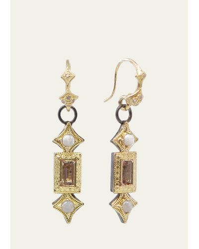 Armenta Crivelli Drop Earrings With Opal And Morganite - Natural