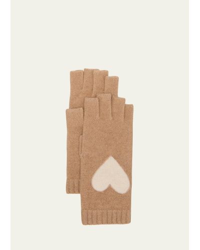 Portolano Jersey-knit Cashmere Fingerless Gloves - Natural