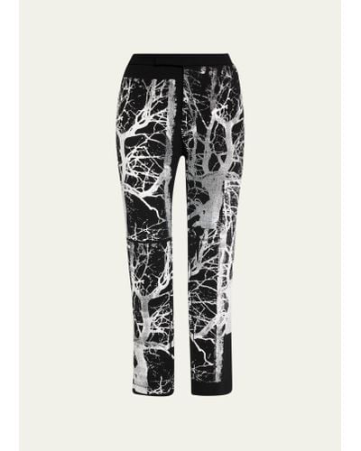 Libertine Midnight Forest Printed Narrow Pants - Black