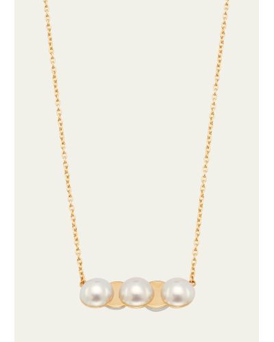YUTAI Pearl Slide Necklace - Natural