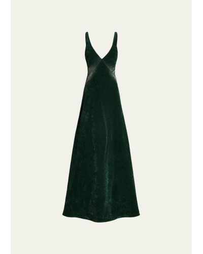 Ralph Lauren Collection Fredrico Denim Gown - Green
