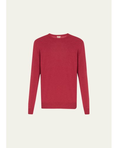 Massimo Alba Cashmere Crewneck Sweater - Red