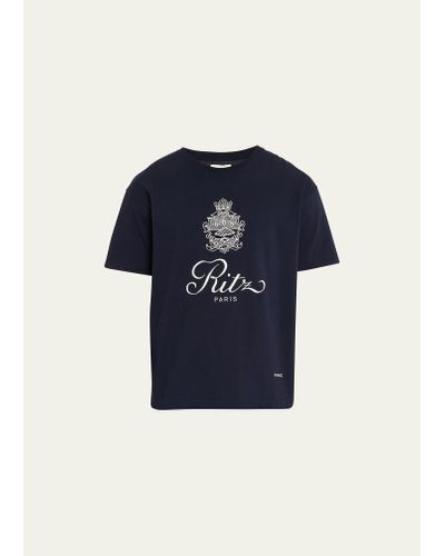 FRAME x Ritz Paris Bordeaux Crest T-shirt - Blue