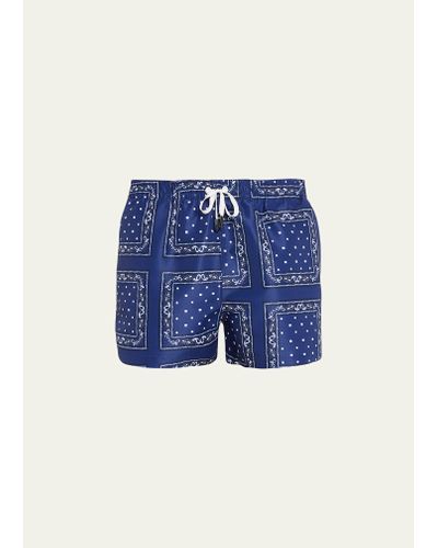 Jacquemus Wave-print Fitted Swim Trunks - Multicolor