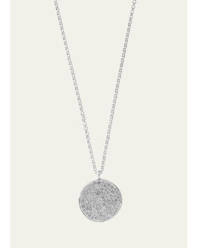 Ippolita Medium Flower Pendant Necklace In Sterling Silver With Diamonds - White