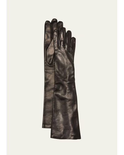 Jil Sander Patent Leather Zip Gloves - White