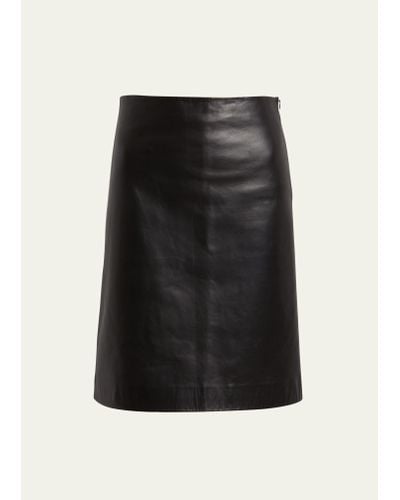 Proenza Schouler Adele Leather Skirt - Black