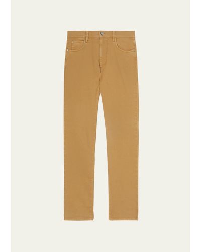 Loro Piana Quarona Linen-cotton 5-pocket Pants - Natural