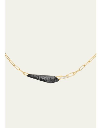 Stephen Webster Ch2 Slimline Shard Linked Choker Necklace With Silver Obsidian And Diamonds - Natural