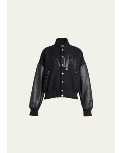 Amiri Staggered Varsity Jacket - Black