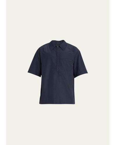 3.1 Phillip Lim Half-zip Popover Shirt - Blue