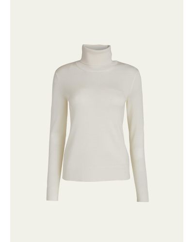 Ralph Lauren Collection Cashmere Long-sleeve Turtleneck Sweater - White