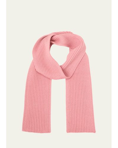 Andersen-Andersen Wool Fisherman's Knit Scarf - Pink