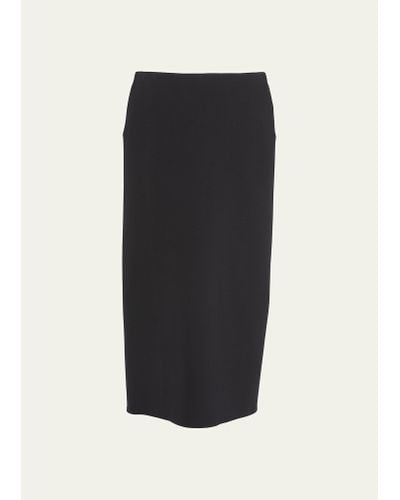 The Row Alumo Straight Midi Skirt - Black