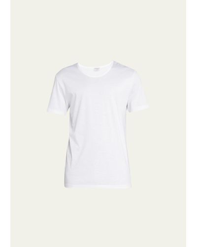 Zimmerli of Switzerland Sea Island Scoop Neck T-shirt - White