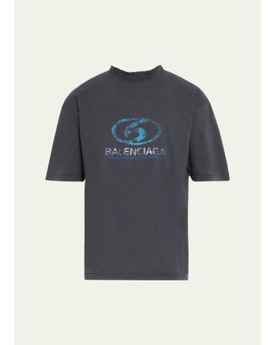 Balenciaga Surfer Thin Jersey T-shirt - Blue