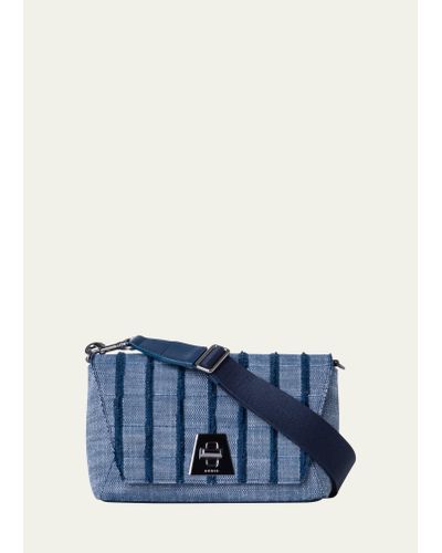 Akris Anouk Day Small Leather Crossbody Bag - Blue