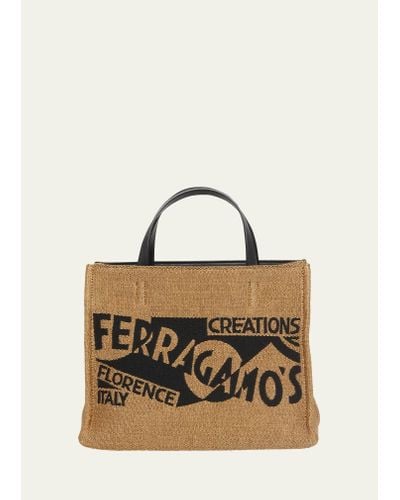 Ferragamo F Signature Small Tote Bag - Multicolor