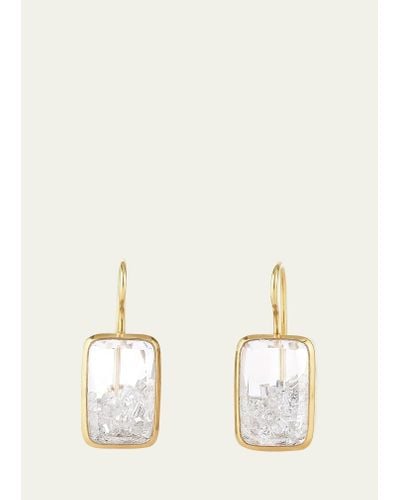 Moritz Glik Yellow Gold Diamonds In White Sapphire Kaleidoscope Shaker Drop Earrings - Natural