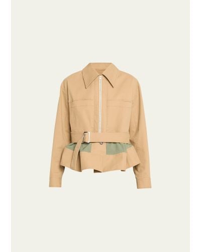 3.1 Phillip Lim Double-layered Belted Utility Jacket - Natural