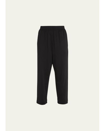 Eskandar Pima Cotton Japanese Pants - Black
