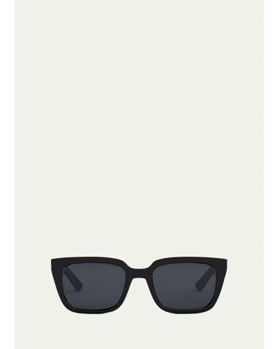 Dior B27 S2i Rubber Logo Square Sunglasses - Natural