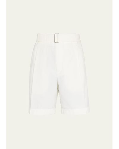 3.1 Phillip Lim Pleated Self-belt Tailored Shorts - Natural