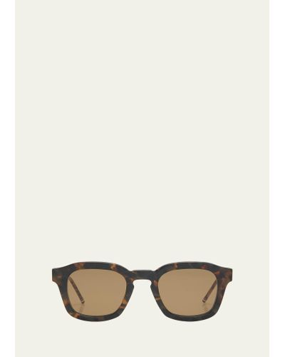 Thom Browne Acetate Rectangle Sunglasses - Natural