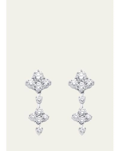 Sara Weinstock 18k White Gold Dujour Diamond Dangle Earrings - Natural