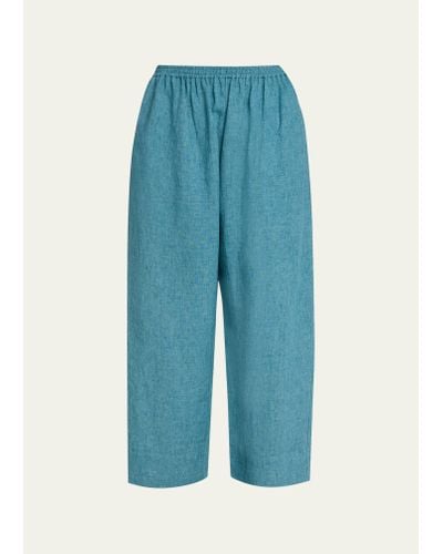 Eskandar Japanese Pants - Blue