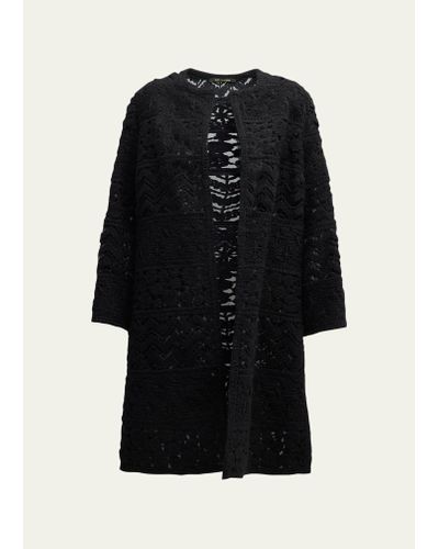 Kobi Halperin Marie Knit Open-front Coat - Black