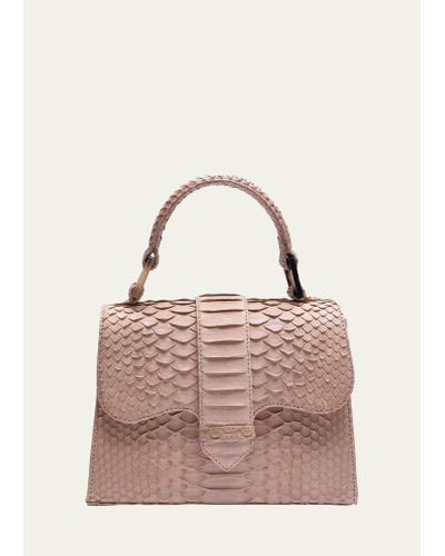 Adriana Castro La Marguerite Mini Python Top-handle Bag - Pink